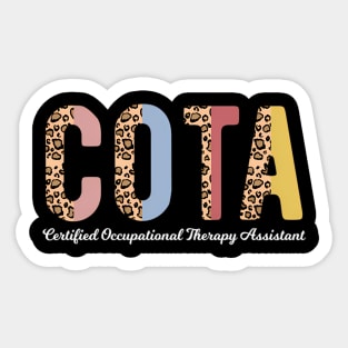 Cota Therapist Certified Occupational TheraAssistant Sticker